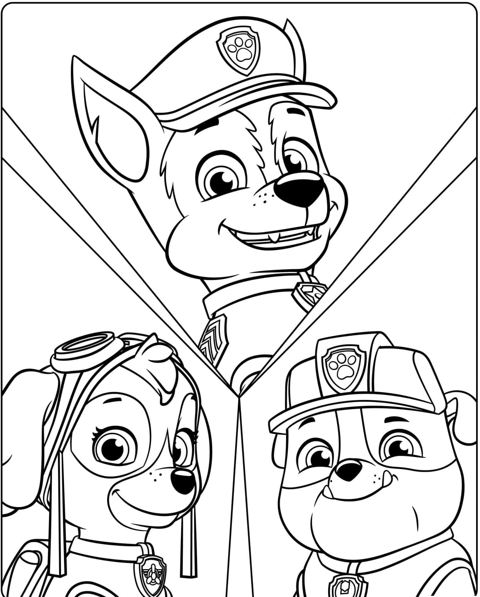 Desenho de Adorável Patrulha Canina para colorir