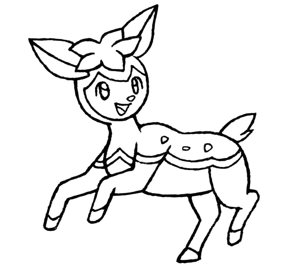 Desenho deAdorável Pokémon Deerling para colorir