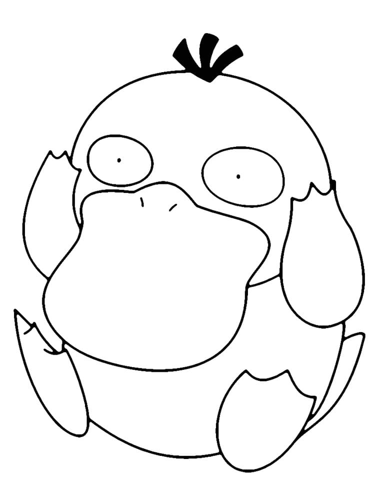 Desenho deAdorável Psyduck para colorir