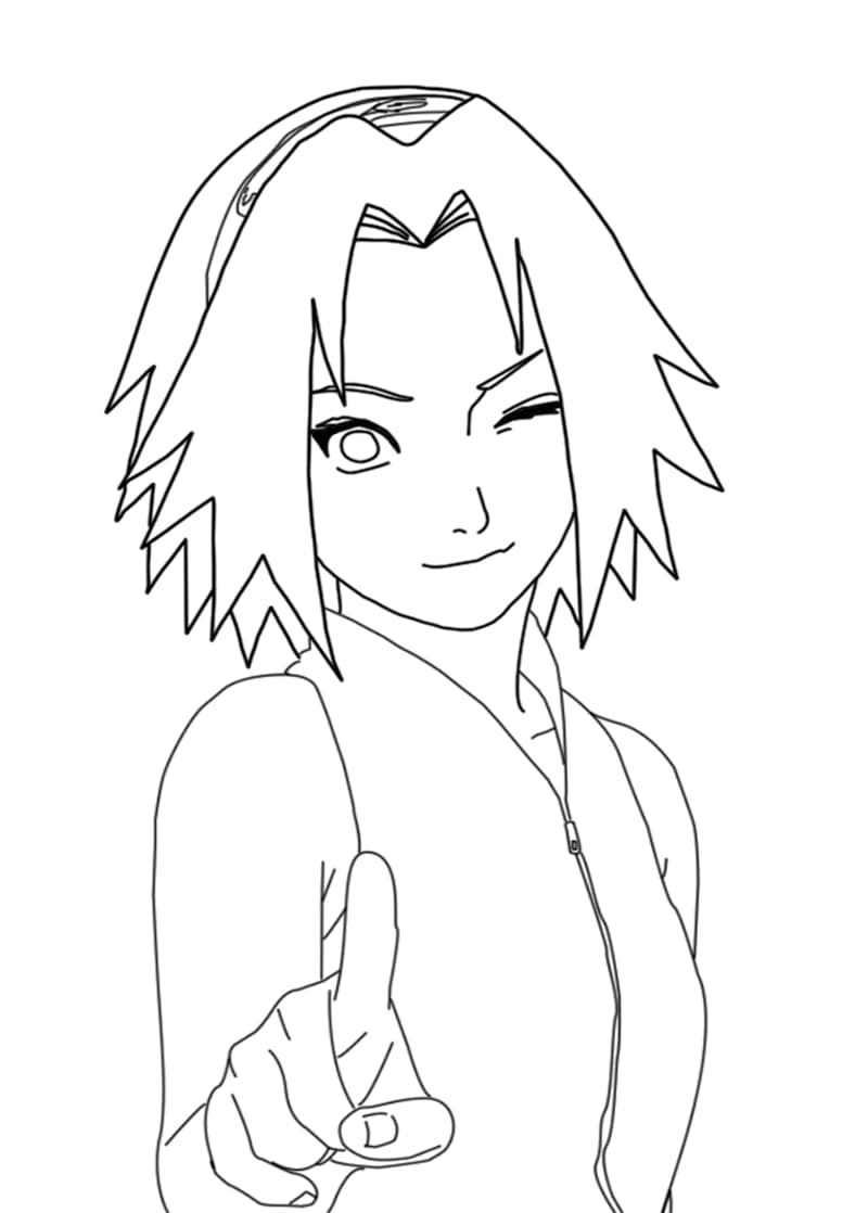 Desenho deAdorável Sakura Haruno para colorir