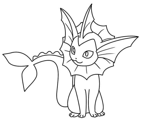 Desenho deAdorável Vaporeon para colorir