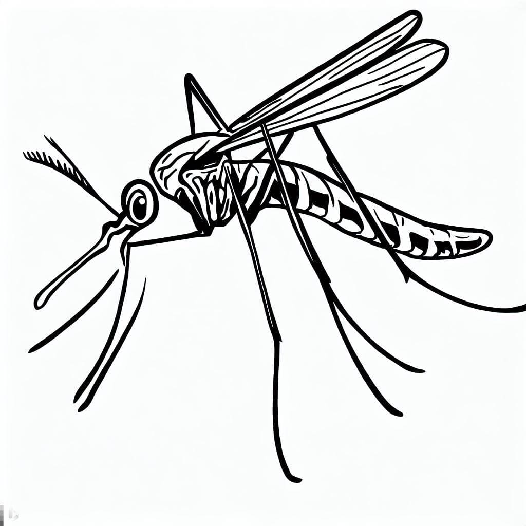 Desenho deAedes Aegypti Assustador para colorir