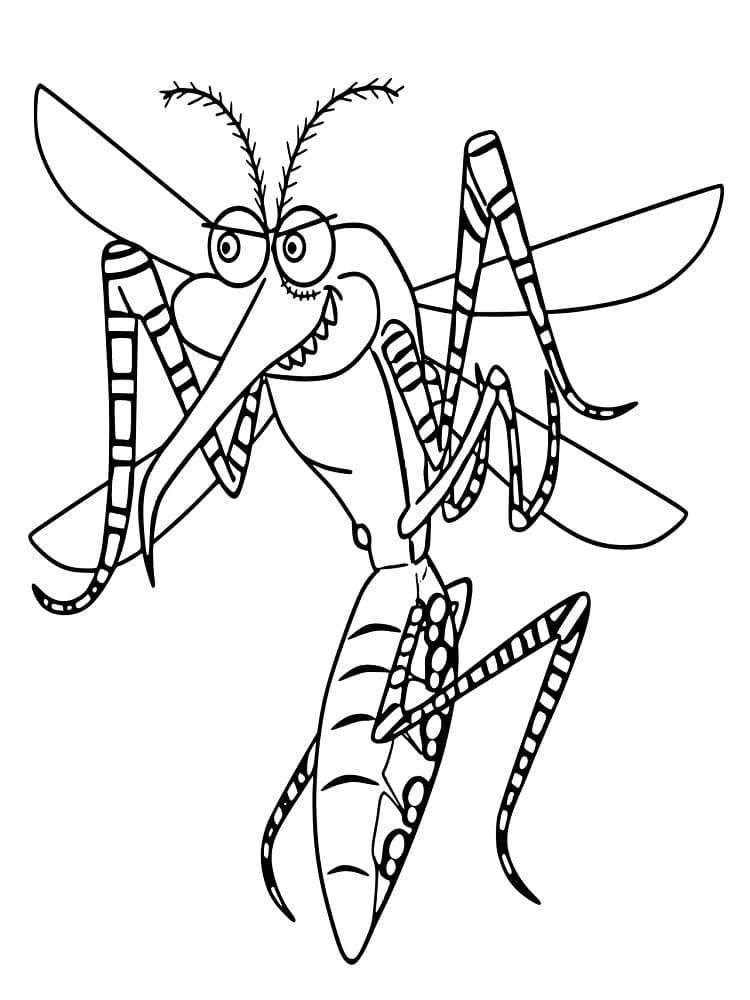 Desenho deAedes Aegypti de Desenho Animado para colorir