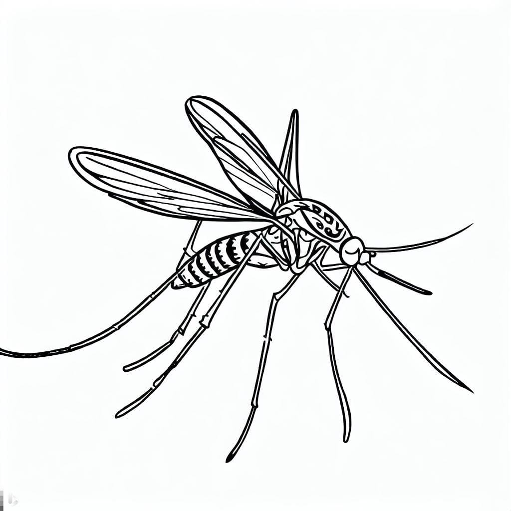 Desenho deAedes Aegypti Muito Perigoso para colorir