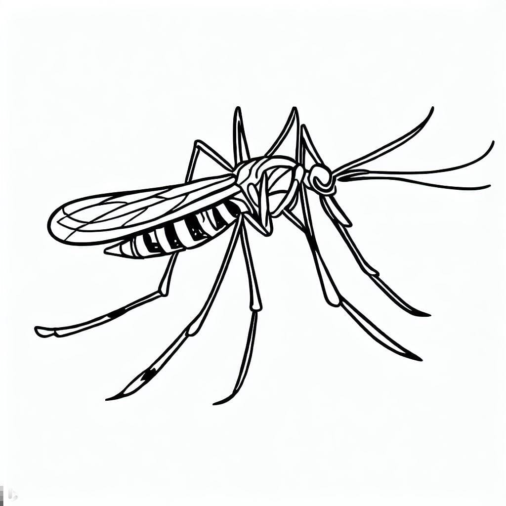 Desenho deAedes Aegypti Para Crianças para colorir