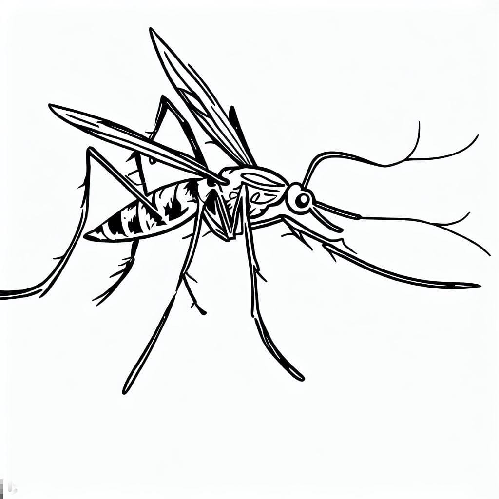 Desenho deAedes Aegypti Perigoso para colorir