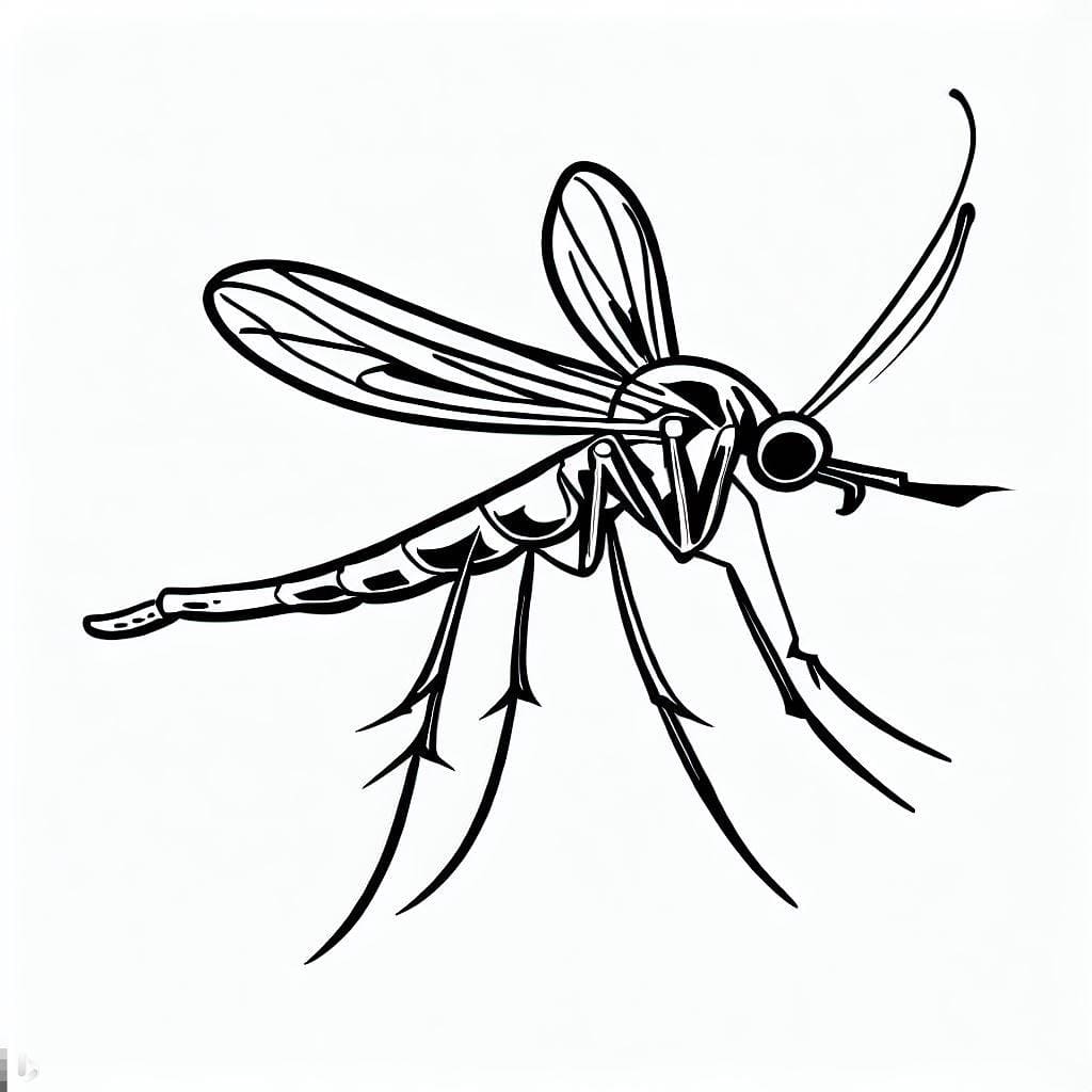 Desenho deAedes Aegypti Voador para colorir