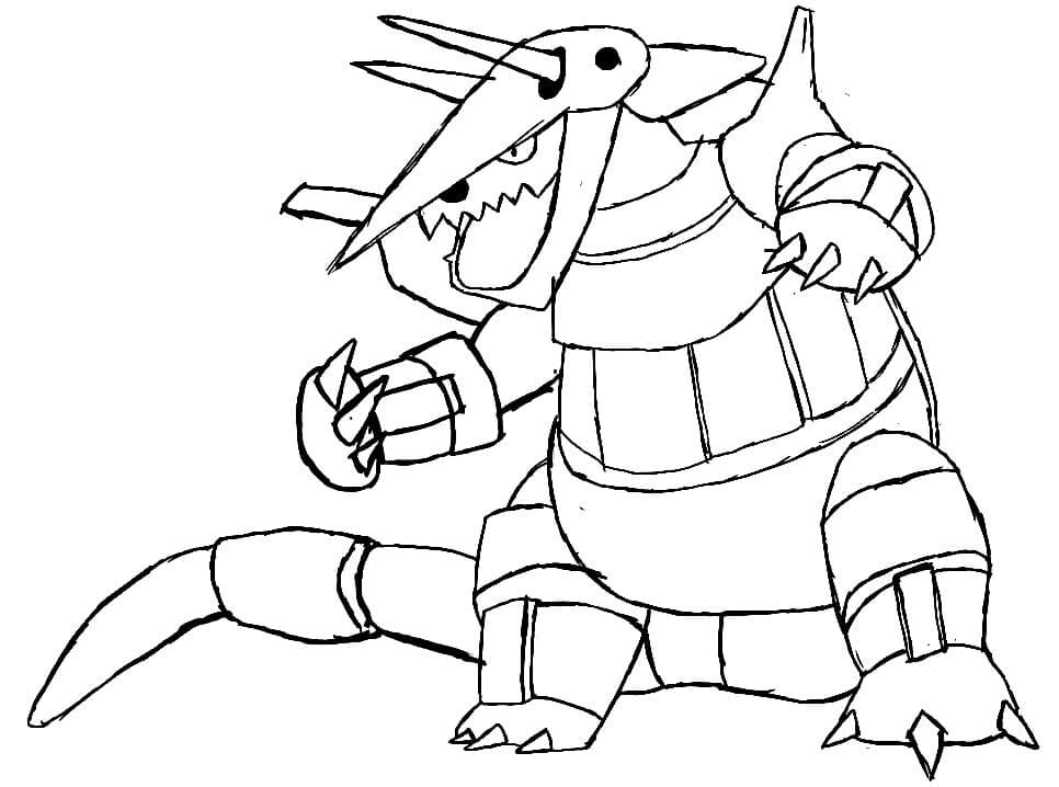 Desenho deAggron Grátis para colorir