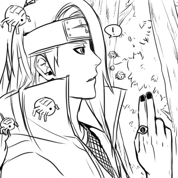 Desenho deAkatsuki Deidara para colorir