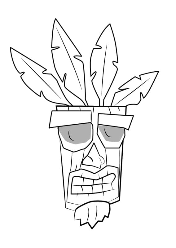 Desenho deAku Aku Crash Bandicoot para colorir