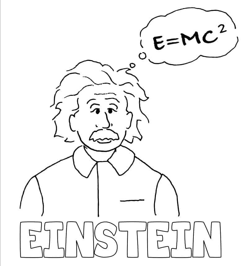 Desenho deAlbert Einstein 1 para colorir