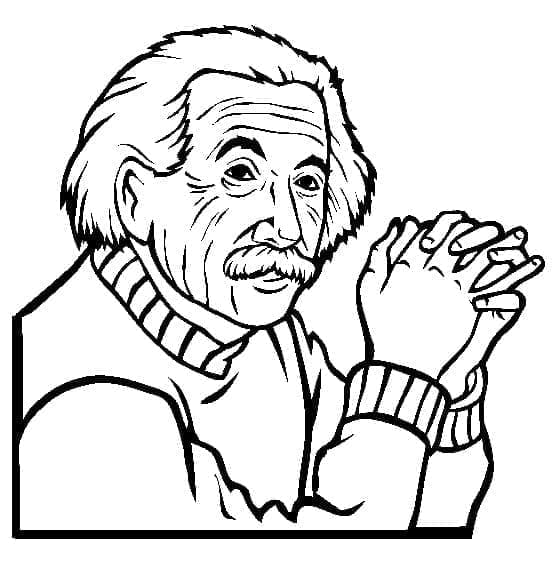 Desenho deAlbert Einstein 4 para colorir