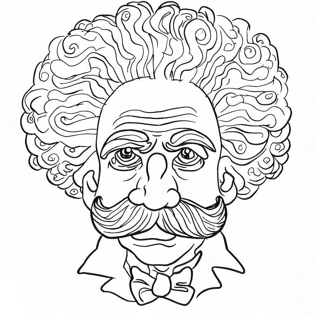 Desenho deAlbert Einstein 6 para colorir