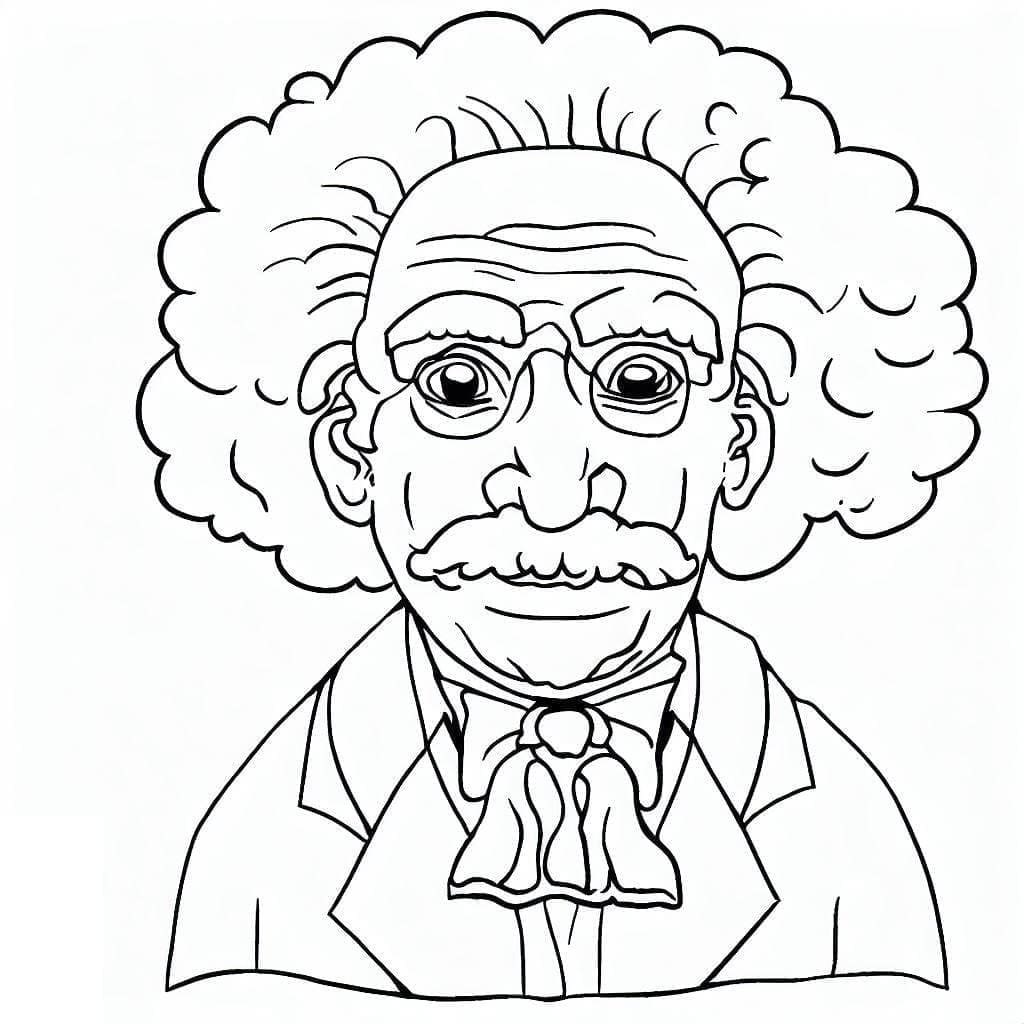 Desenho deAlbert Einstein 7 para colorir