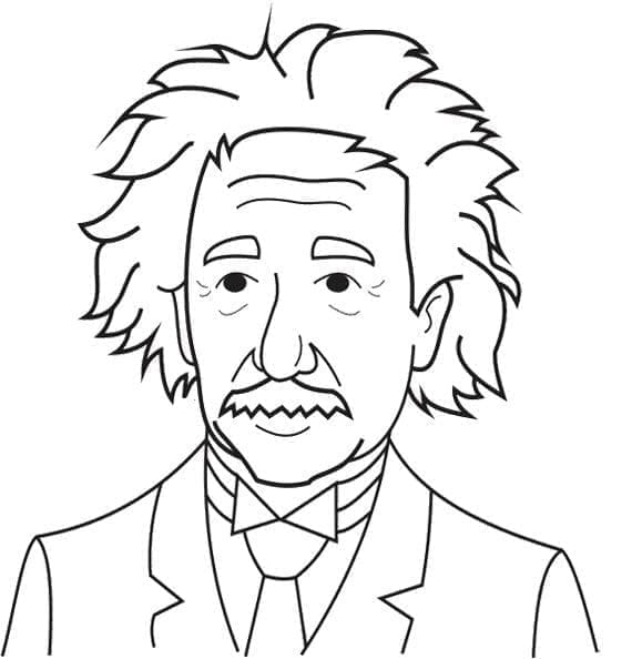 Desenho deAlbert Einstein 8 para colorir