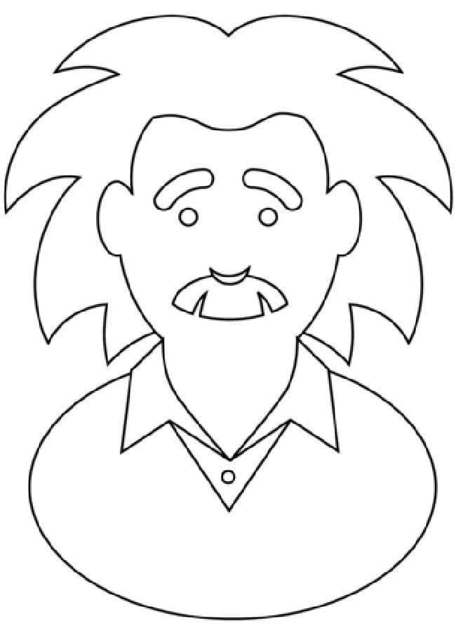 Desenho deAlbert Einstein Simples para colorir