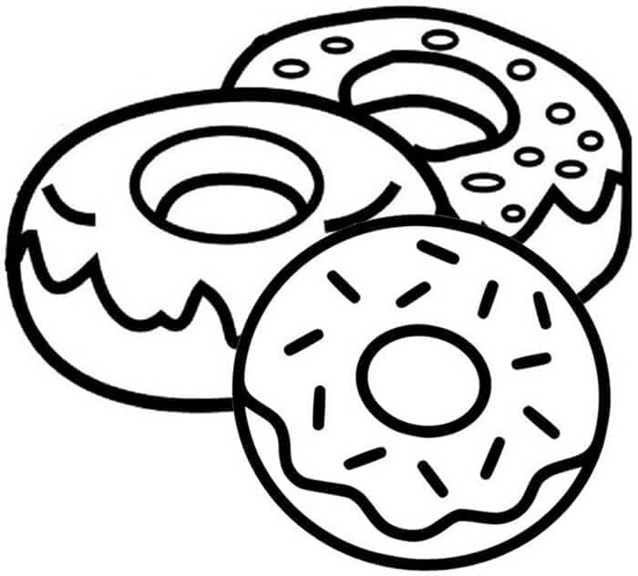 Desenho deAlguns Donuts para colorir