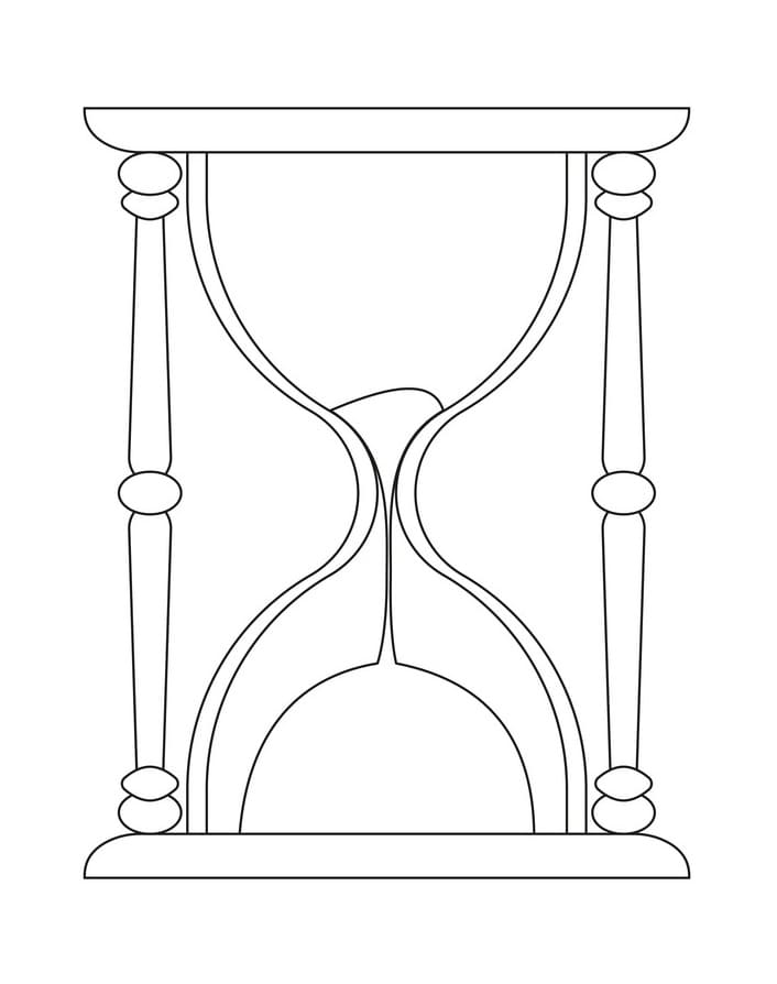 Desenho deAmpulheta Para Crianças para colorir