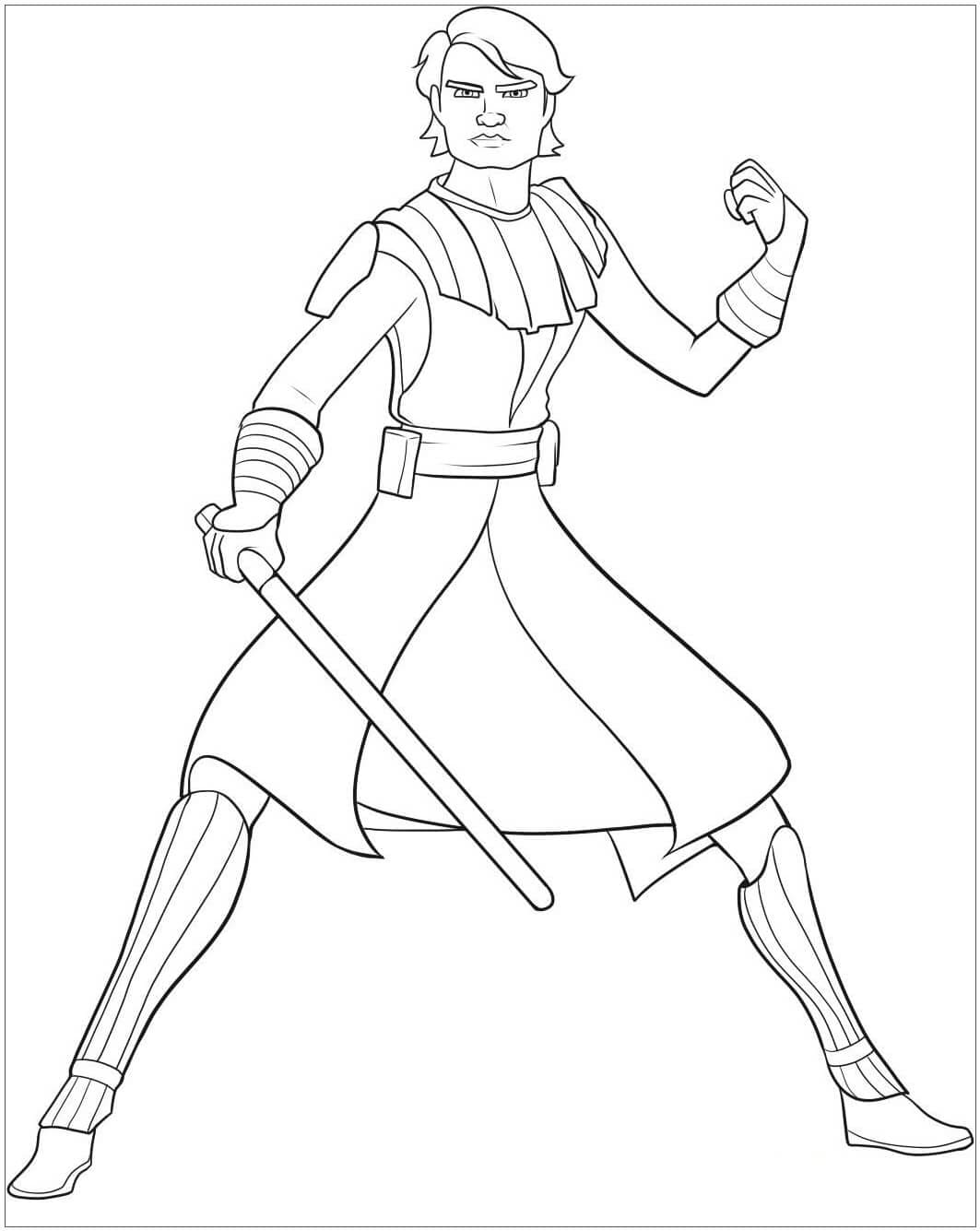 Desenho de Anakin Skywalker Guerra das Estrelas para colorir