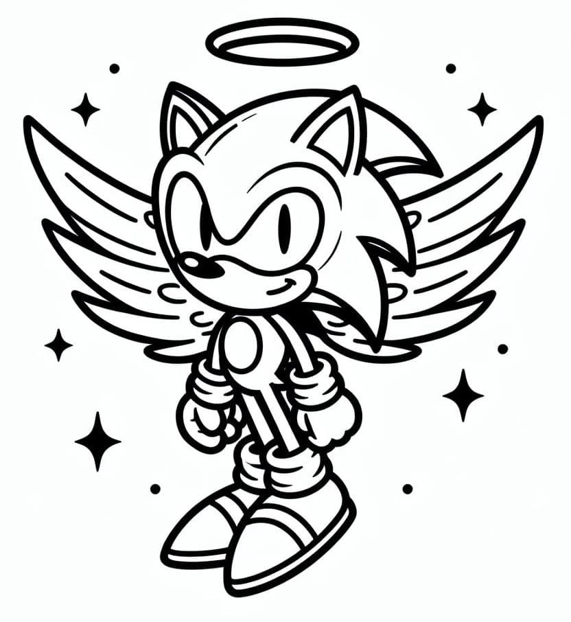 Desenho deAnjo Sonic para colorir