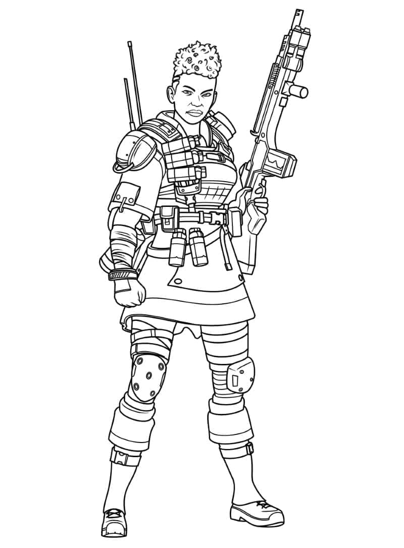 Desenho deApex Legends Bangalore para colorir