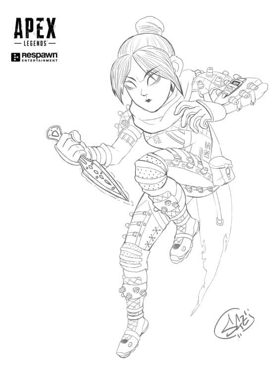 Desenho deApex Legends Grátis Para Crianças para colorir