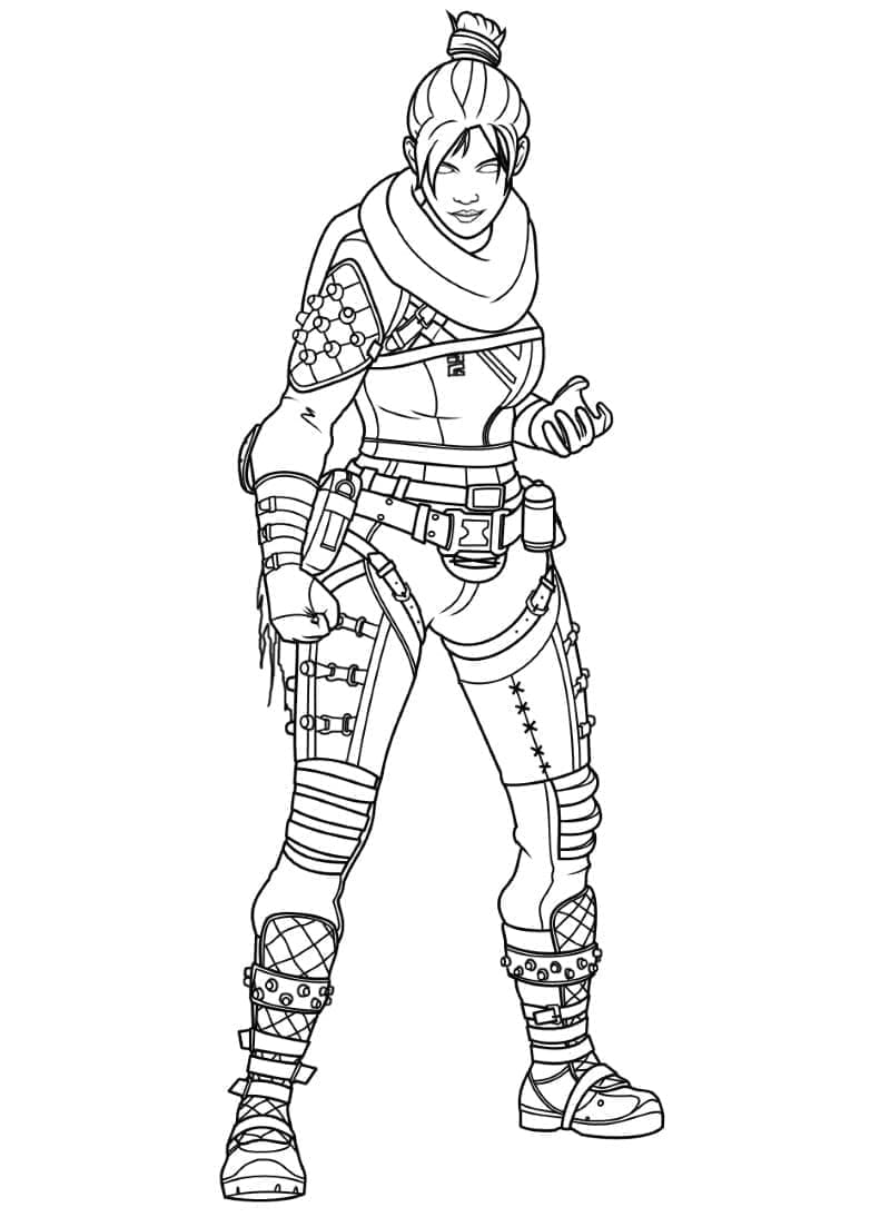 Desenho deApex Legends Wraith para colorir