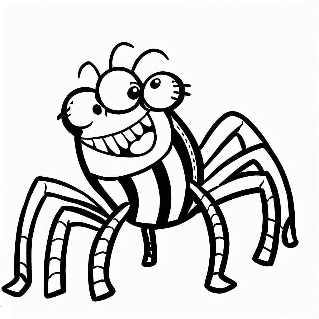 Desenho de Aranha Louca para colorir