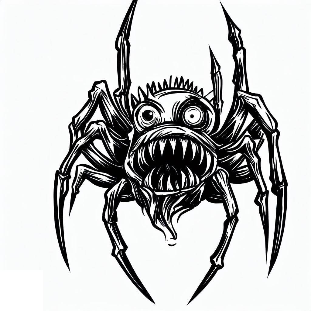 Desenho de Aranha Monstro para colorir