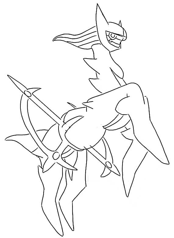 Desenho deArceus Pokemon para colorir