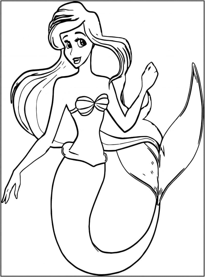 Desenho deAriel Amigável para colorir