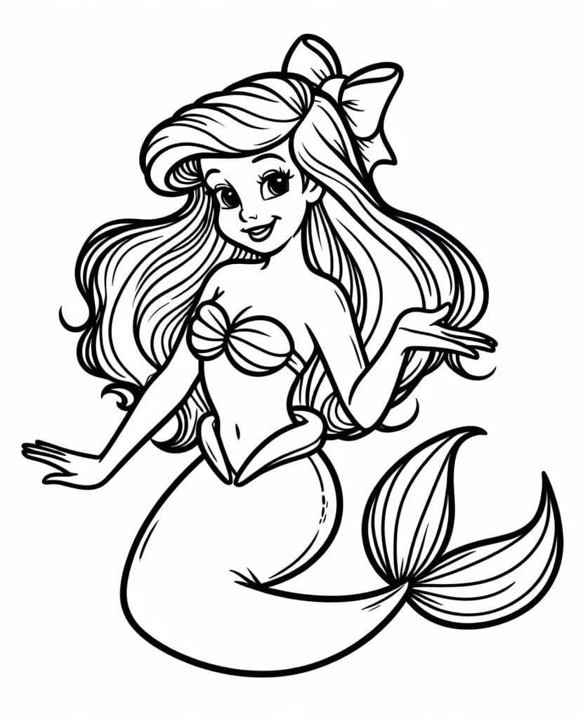 Desenho deAriel é Linda para colorir