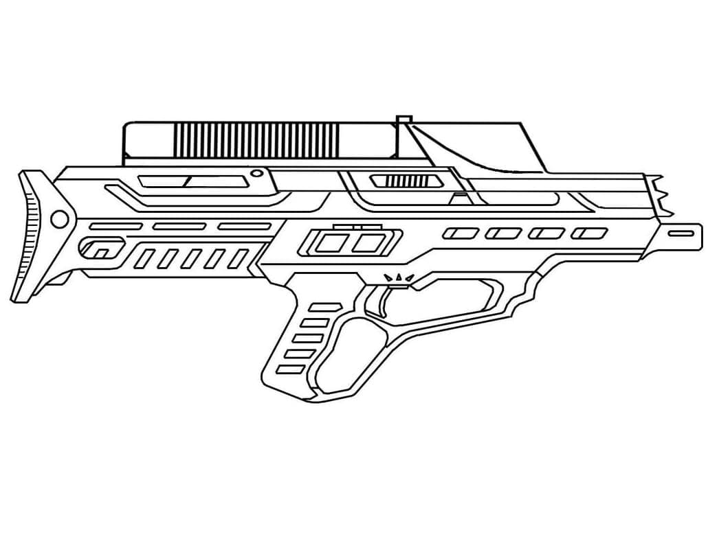 Desenho deArma Nerf Blaster para colorir