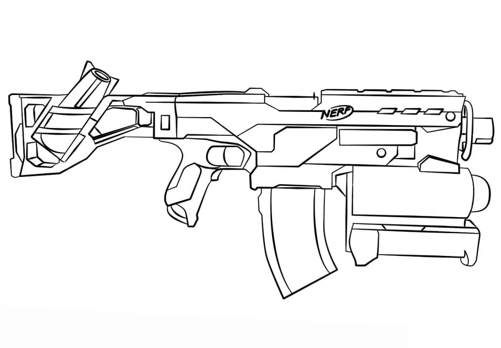 Desenho deArma Nerf Grátis para colorir