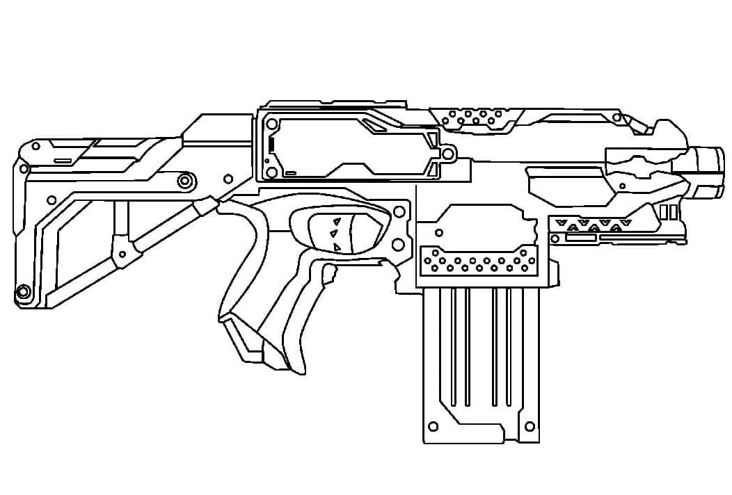 Desenho deArma Nerf para colorir