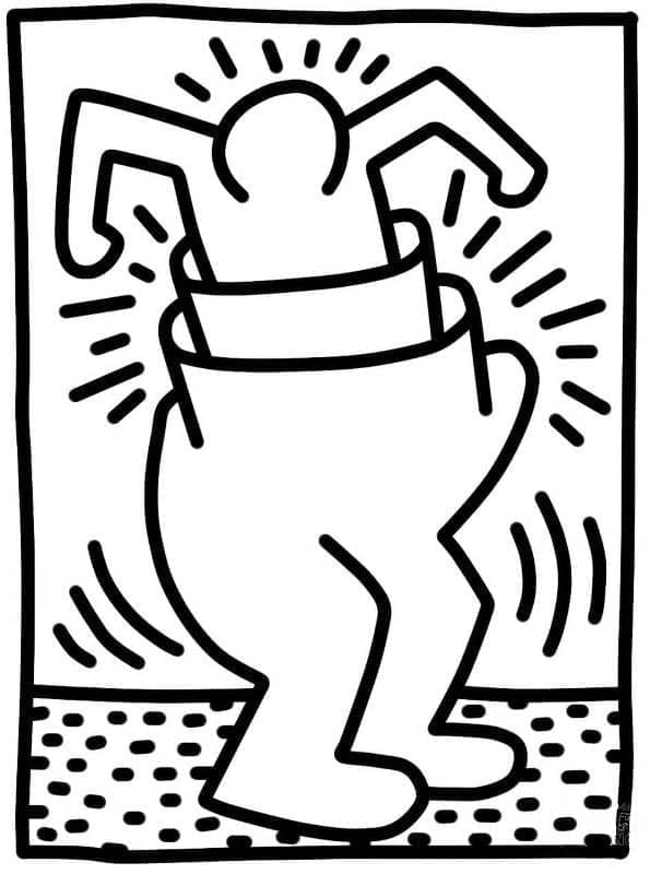 Desenho deArte de Keith Haring para colorir