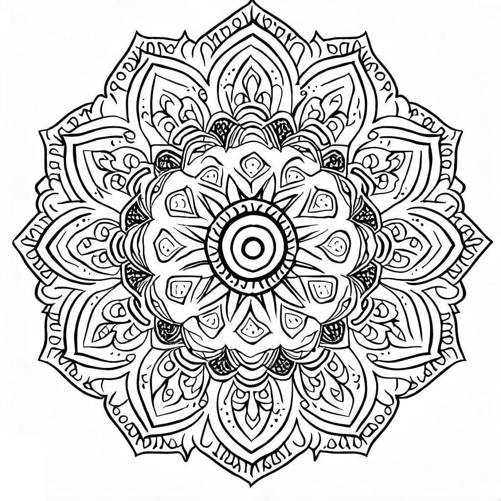 Desenho deArte Mandala para colorir