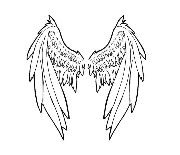 Desenho de As Asas de Anjo para colorir