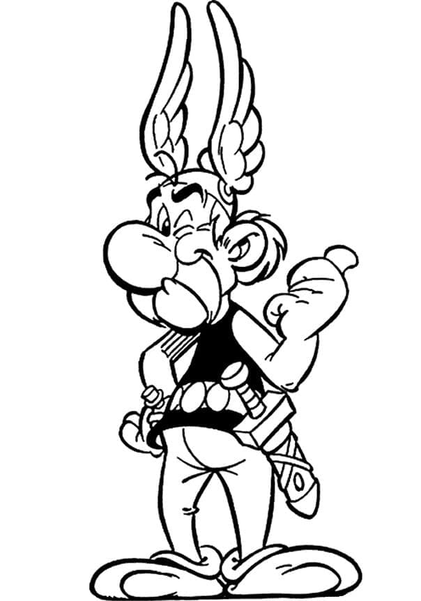 Desenho deAsterix Sorridente para colorir