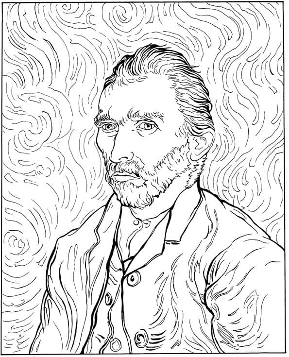 Desenhos de Van Gogh para colorir