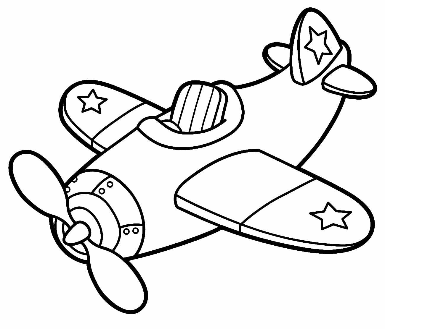 Desenho deAvião de Brinquedo para colorir