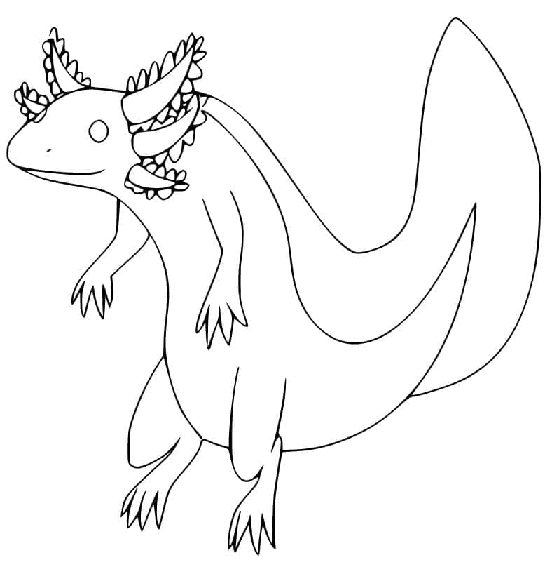 Desenho deAxolote Grátis Para Crianças para colorir