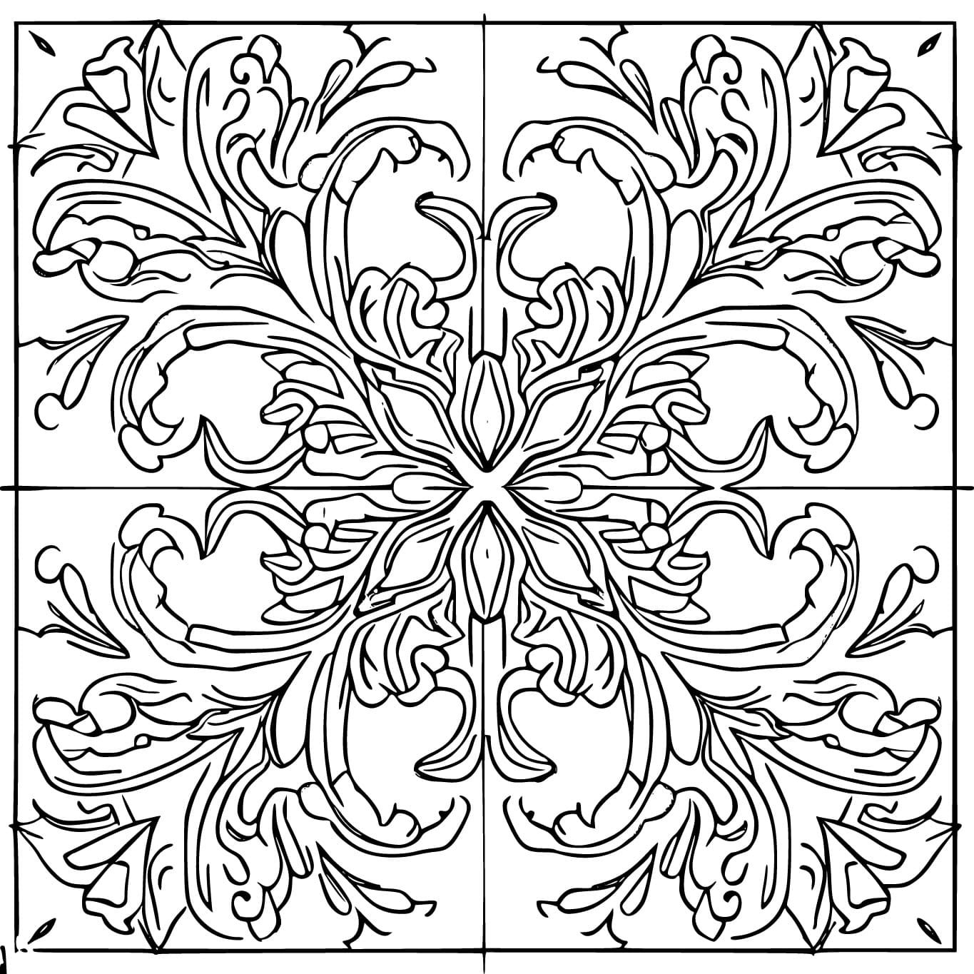 Desenho deAzulejo 11 para colorir