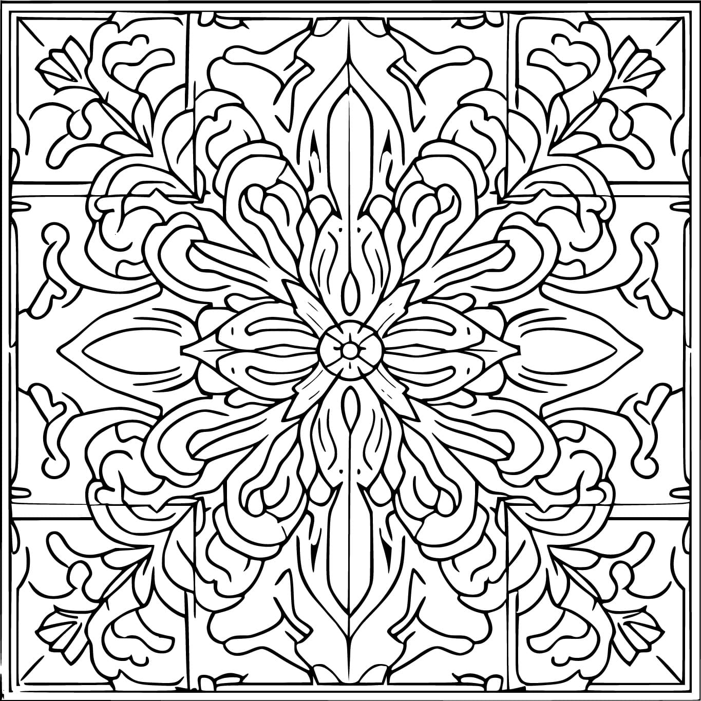 Desenho deAzulejo 2 para colorir