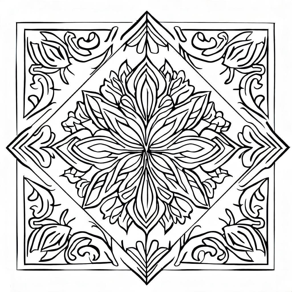 Desenho deAzulejo 3 para colorir