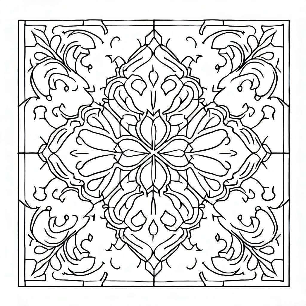 Desenho deAzulejo 6 para colorir