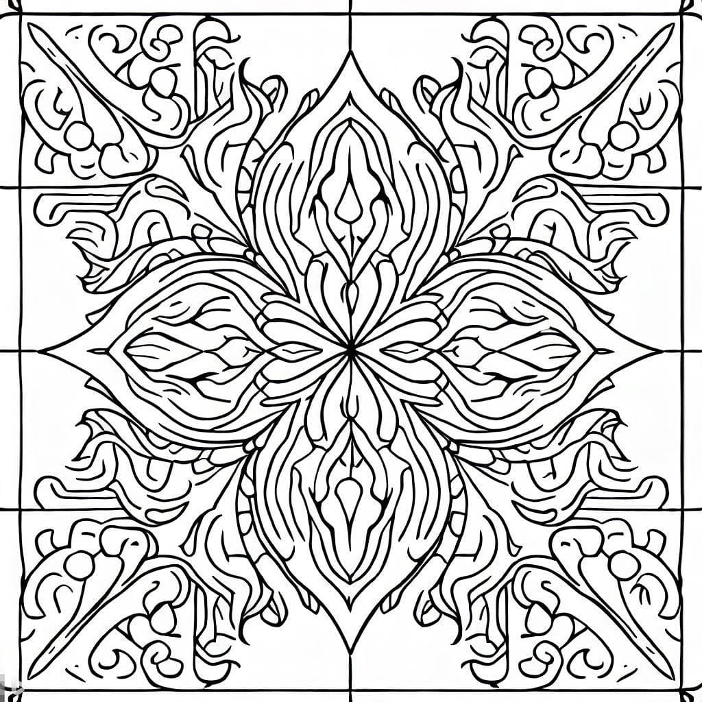 Desenho deAzulejo 8 para colorir