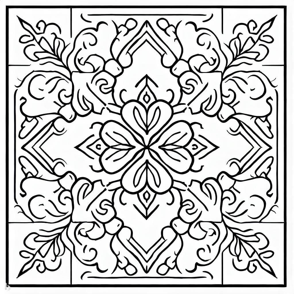 Desenho deAzulejo 9 para colorir