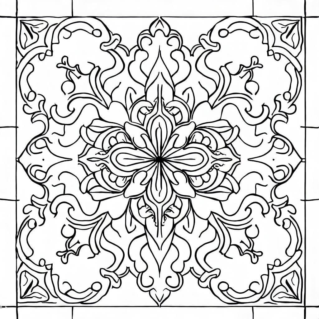 Desenho deAzulejo Perfeito para colorir