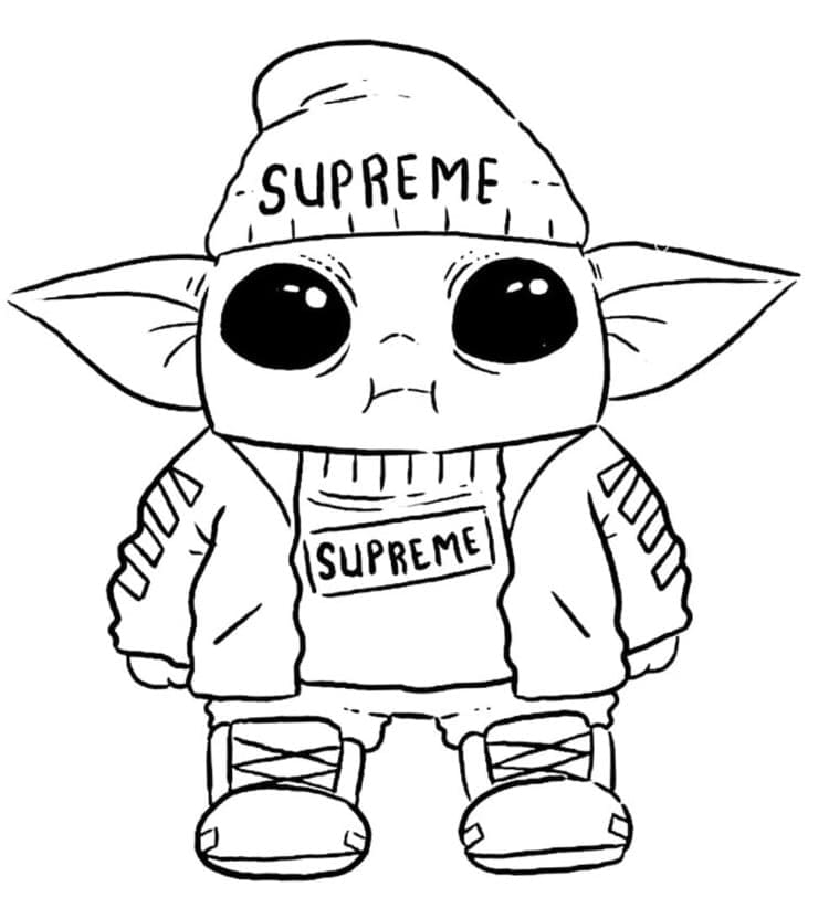 Desenho deBaby Yoda 1 para colorir